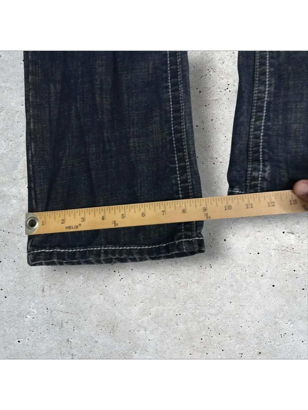 REQUEST Emo Grunge Y2K Alt Style Jeans Flare Denim Jeans Flap Pockets Size 38x30